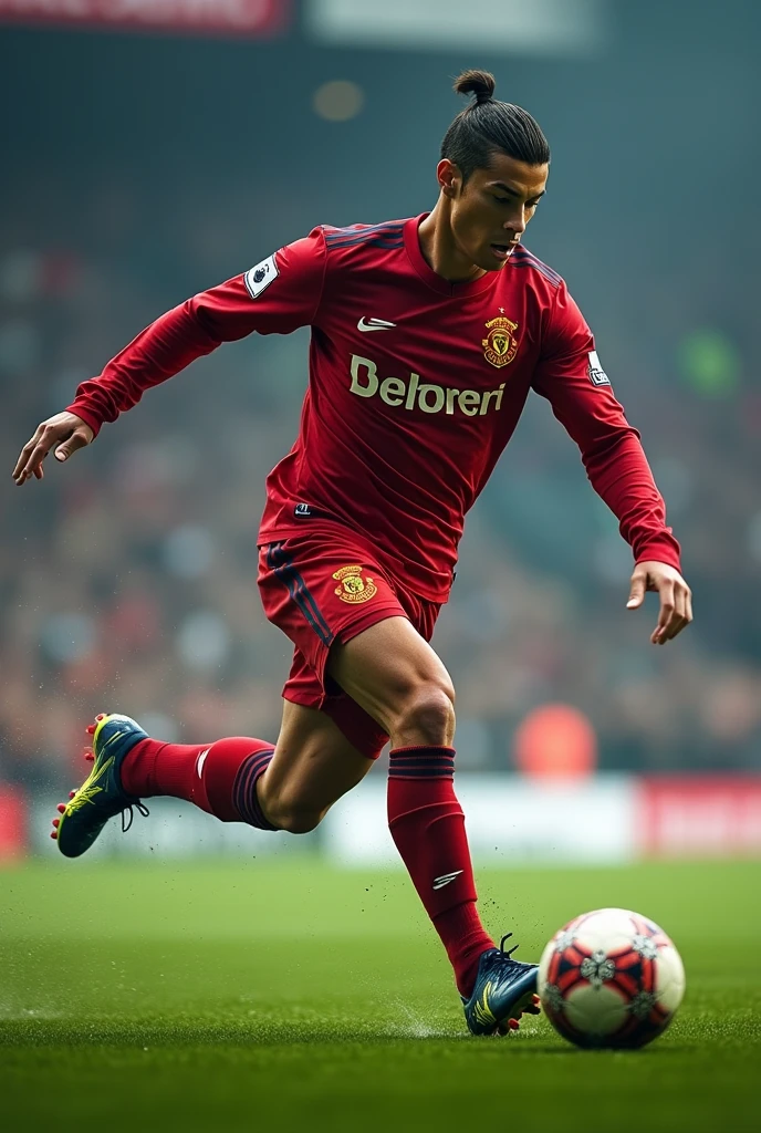 Cristiano Ronaldo kicking the ball
