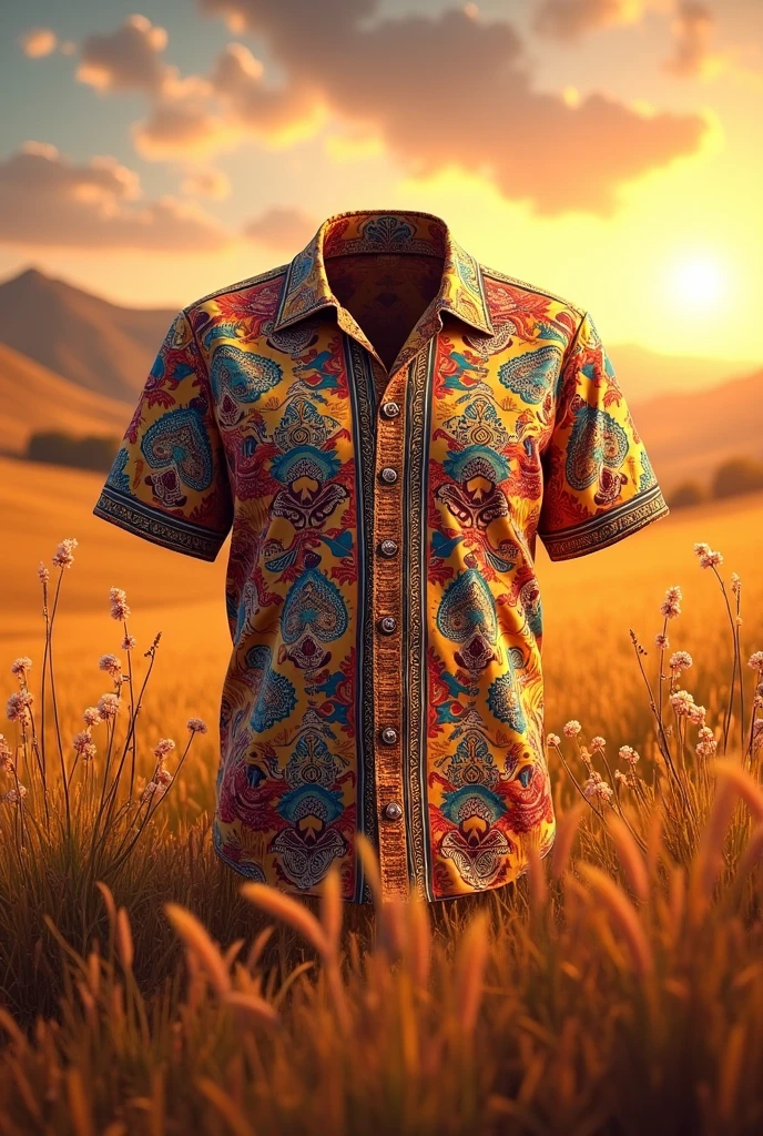 I need a main banner for an online store that sells shirts with prints that reflect pampas traditions and cultures., do not use people as models, arouse interest in the public in wanting to buy the products and curiosity in the prints and trust in the website 
