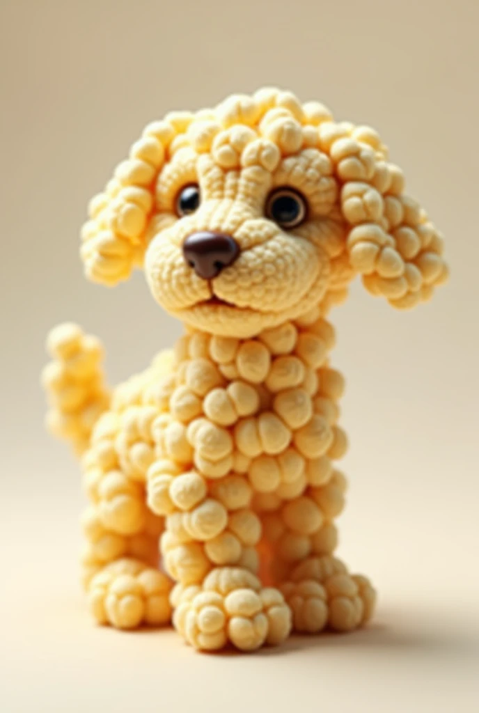 create a dog using a single popcorn