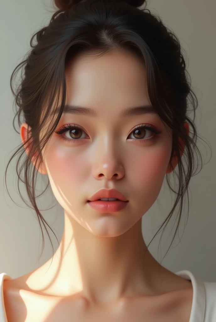 Realistic woman with realistic features 