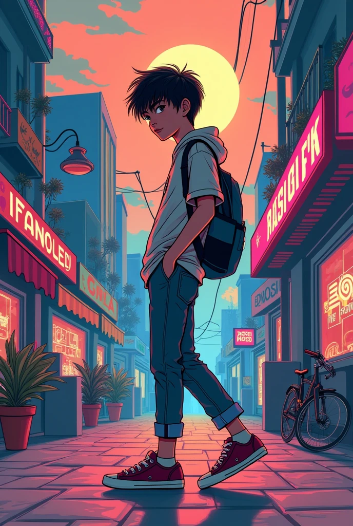 Easy drawing on the theme of nostalgia for the 1990s