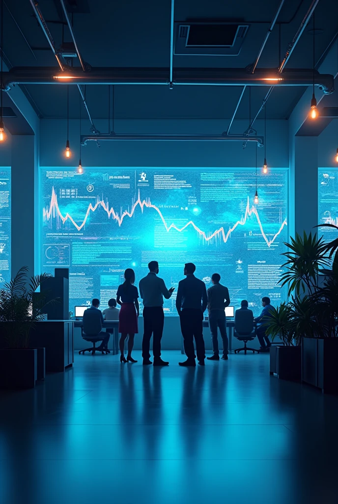 Create a data job posting image, product and technology in a financial startup