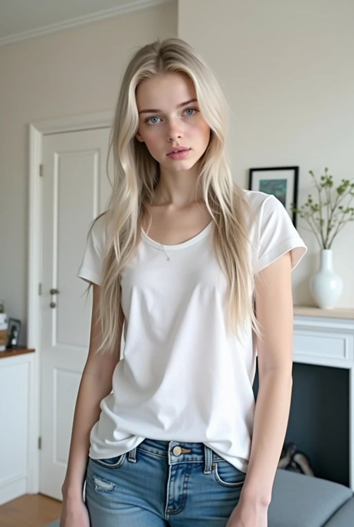 Masterpiece, best quality, 8k,
full body, innocent 1 russian scandinavian slim girl, nude with pale soft skin,
silver blonde hair, messy hair, flat chest
real skin, beautiful skin, beautiful face,
natural lighting,
blue eyes, pink lips, soaked skin,
nude , flat chest.
full-body, full_body, bare feet, standing posing sexy