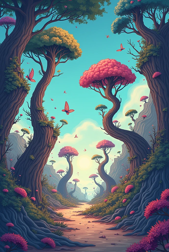 Now you have trees like this with the same theme animated as drawing