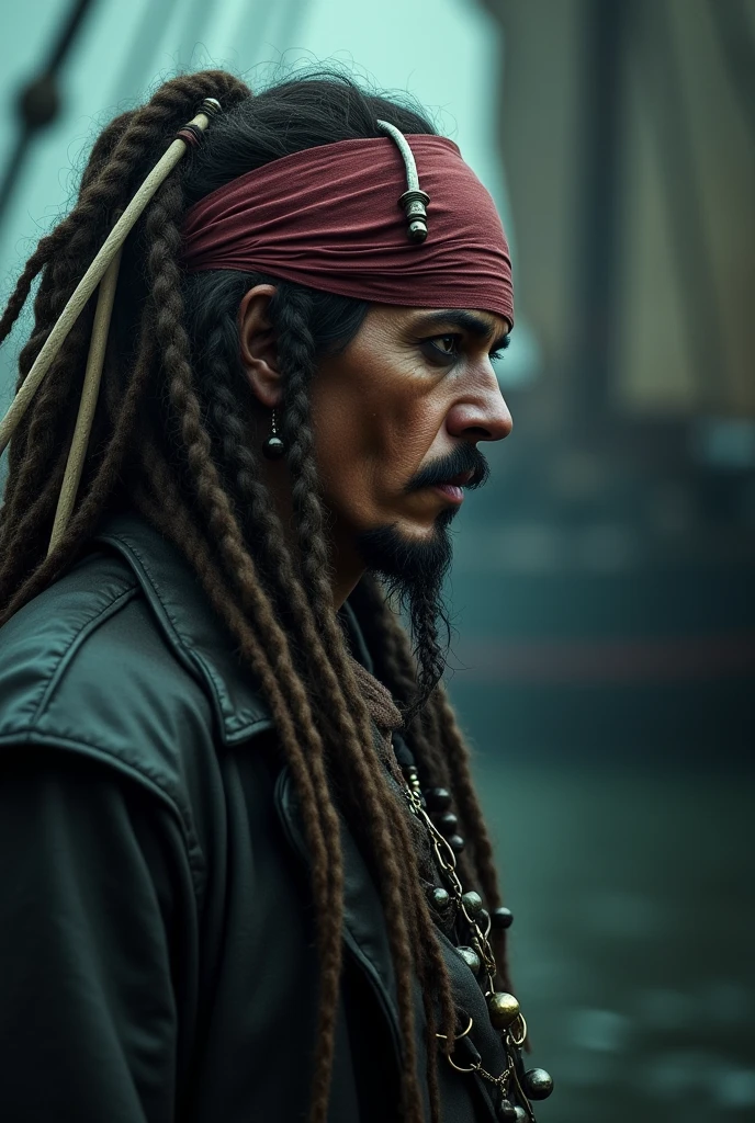 Jack Sparrow com medo, profile pose