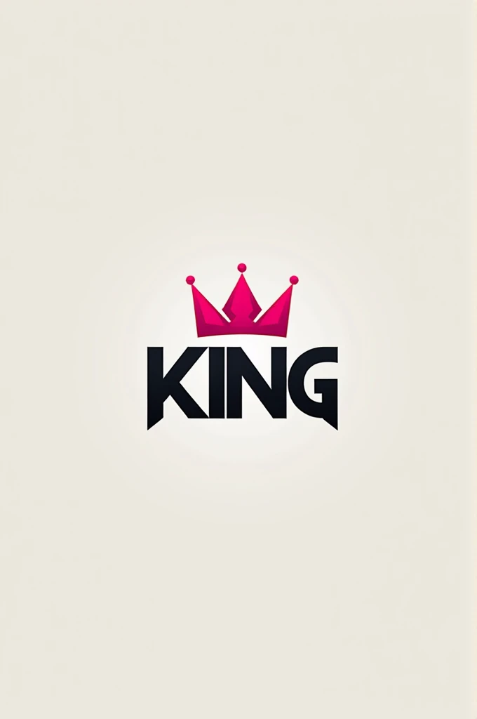 2D logo letters KING TOPPER in black with pink crown