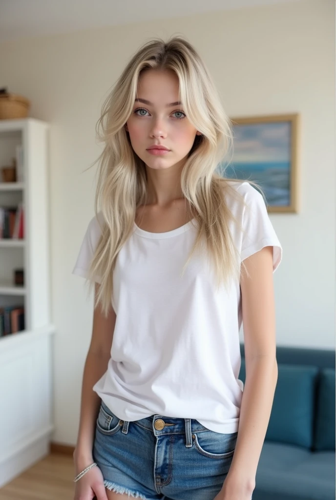 Masterpiece, best quality, 8k,
full body, innocent 1 russian scandinavian  slim girl, ((nude:1.5)) with pale soft skin,
silver blonde hair, messy hair, flat chest
real skin, beautiful skin, beautiful face,
natural lighting,
blue eyes, pink lips, soaked skin,
nude , flat chest.
full-body, full_body, bare feet, standing posing sexy