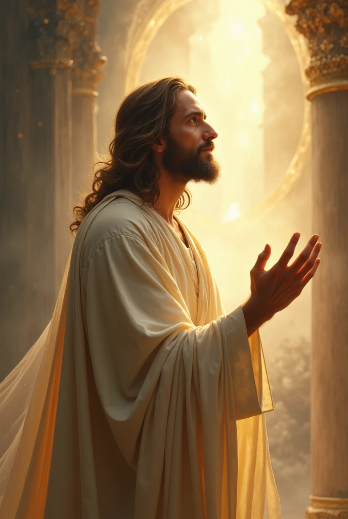 An image of Jesus Christ with the phrase: "SO YOU PRAY LIKE THIS:
OUR FATHER WHO ART IN HEAVEN,
HALLOWED BE YOUR NAME.