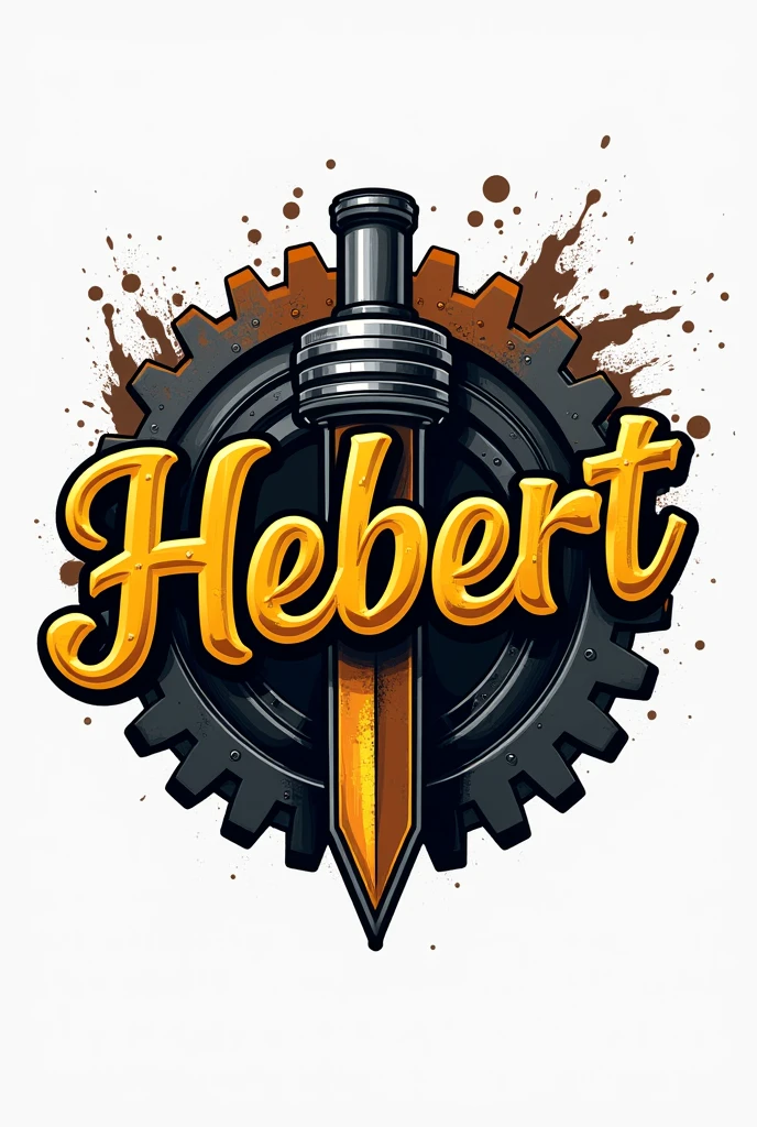 Create a company logo specialized in diesel injection of Caterpillar machines with the name Hebert