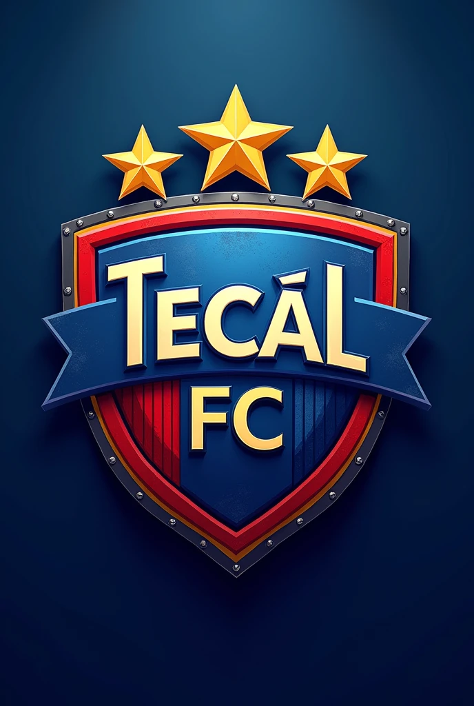 Panama soccer shield that says Tecal FC and has 3 stars 