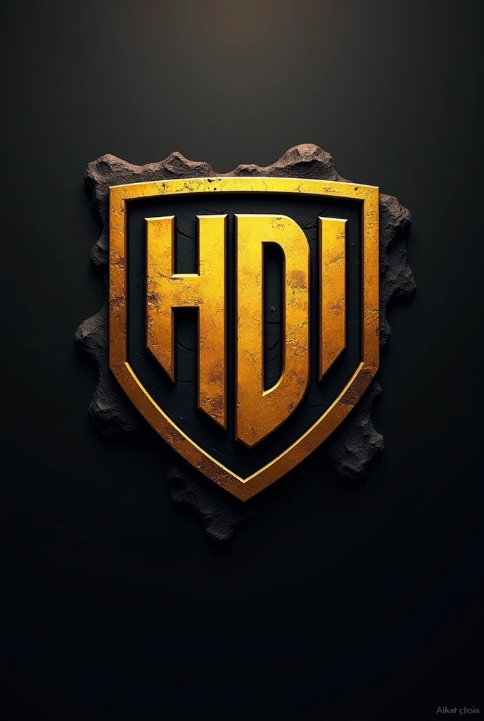 Create a company logo specialized in diesel injection of Caterpillar machines with the name hdi