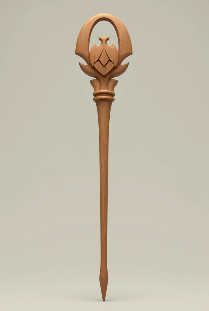 A stick with a bird symbol in the middle, just the stick alone without any hands holding it