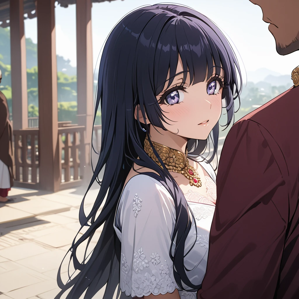 ((Highest quality)), ((masterpiece)), (detailed), (Perfect Face)、The woman is Reika Aoki, with medium-long hair and the appearance of an Indian woman.、The woman is getting married to an Indian man in India.