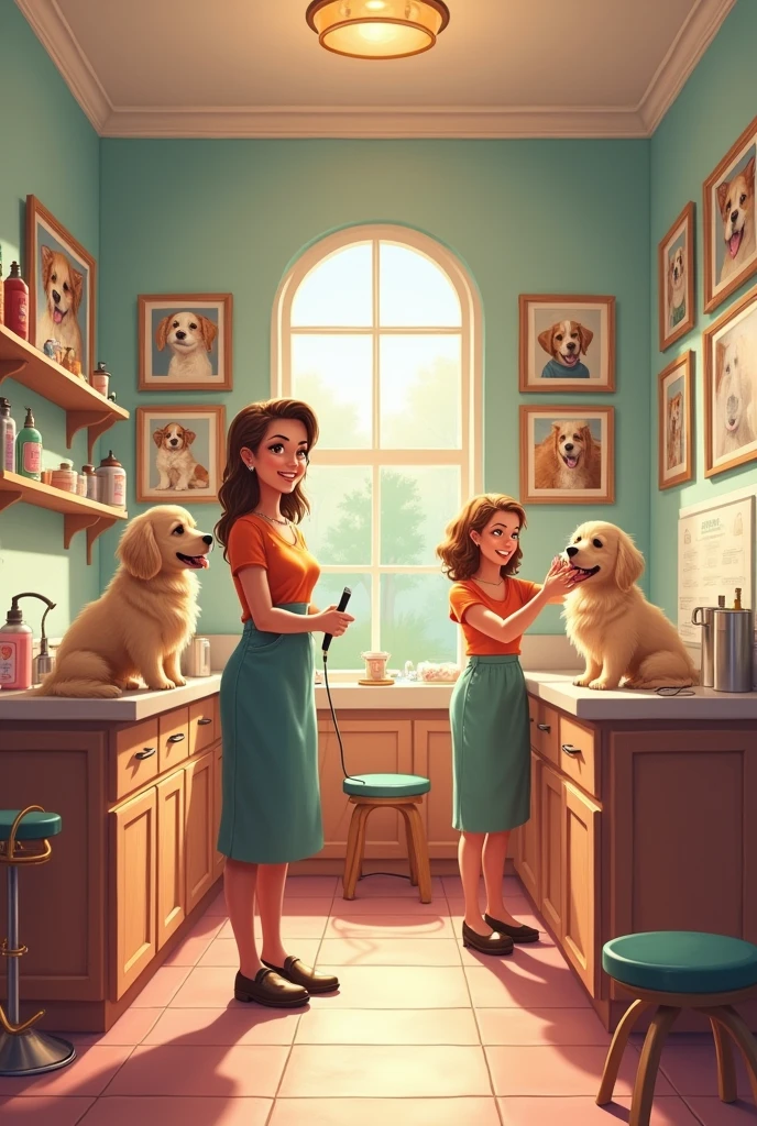Bastion of a beauty center for dogs, with two aunts who love dogs a lot,who always films the dogs they take care of daily