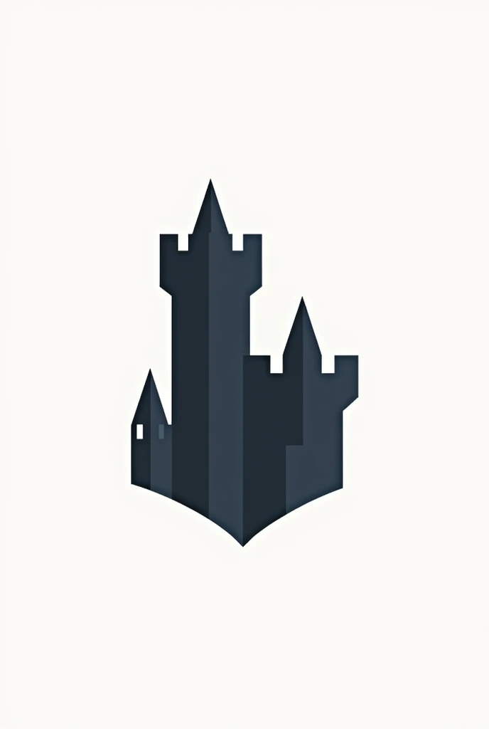 Make a minimalist logo for a castle-themed volleyball team