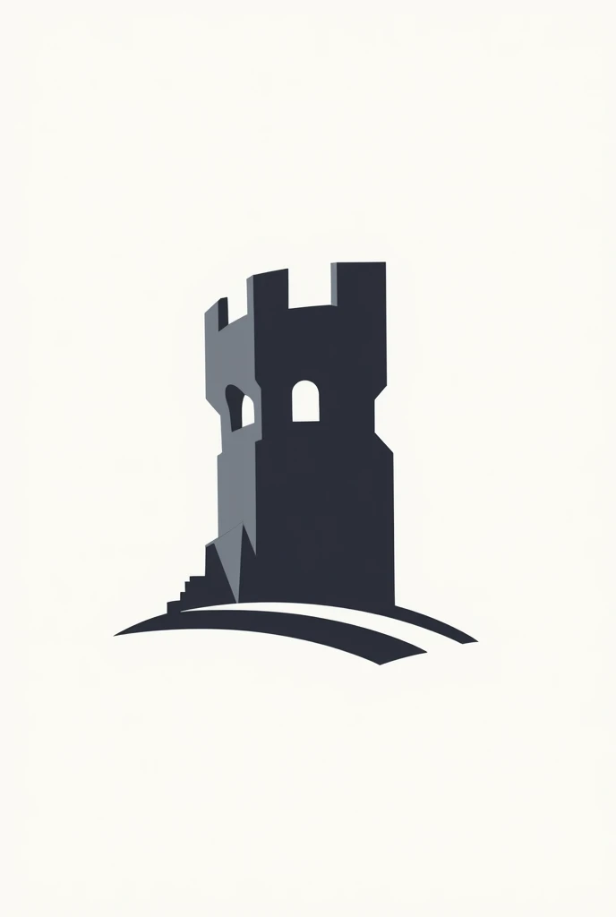Make a minimalist logo for a castle-themed volleyball team