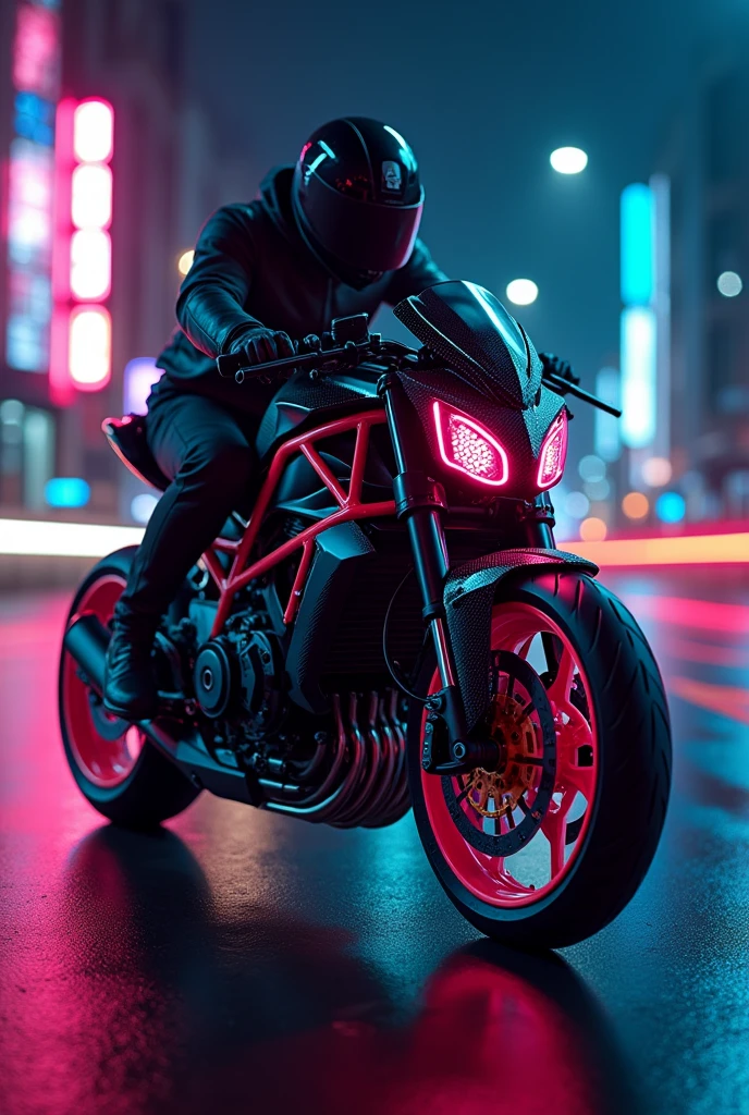 Freedom cr2 motorcycle with neon lights 