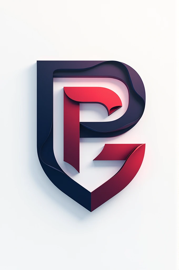 Letter P and letter G intertwined for team shield