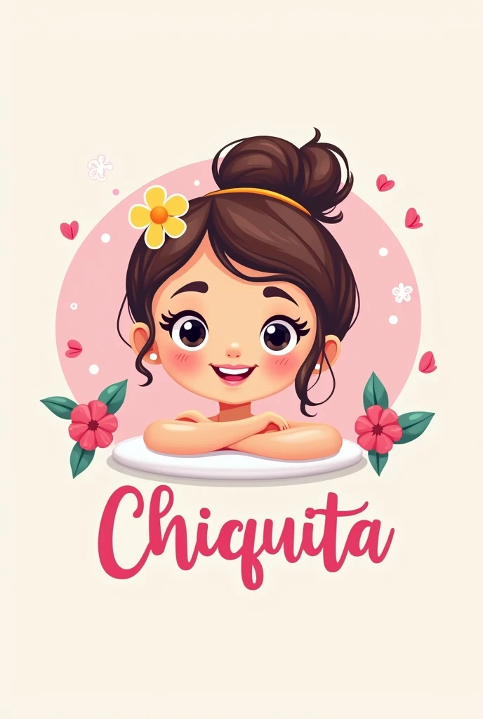 logo for chiquitas spa name mini spa for girls in spanish