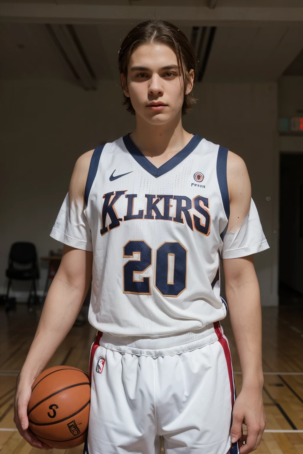 naughty man, offwhite, short hair,
clear eyes, basketball player in team jersey, Youngh, 20 year, very beautiful attractive, american killer look.