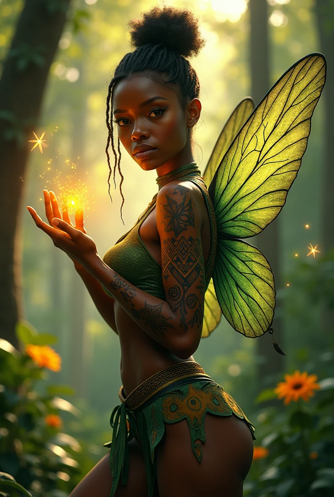 A black Woman Tinker Bell