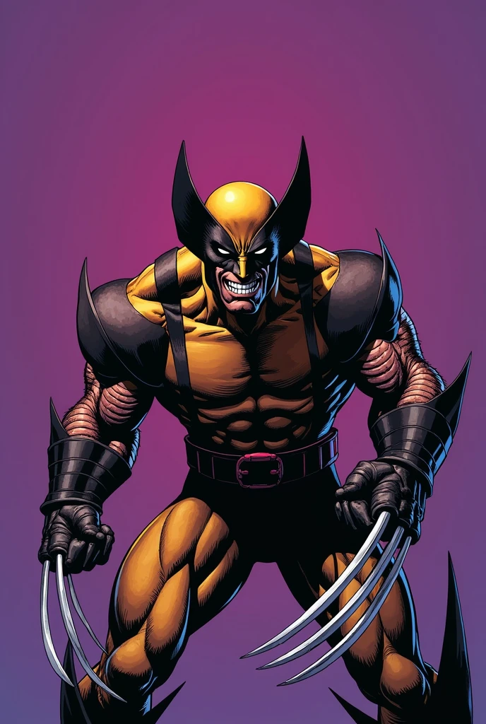 Wolverine comic purple waving