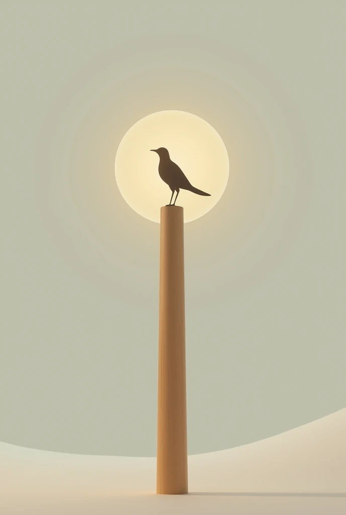 A SIMPLE STICK WITH A SMALL BIRD SYMBOL IN THE MIDDLE OF THE STICK 