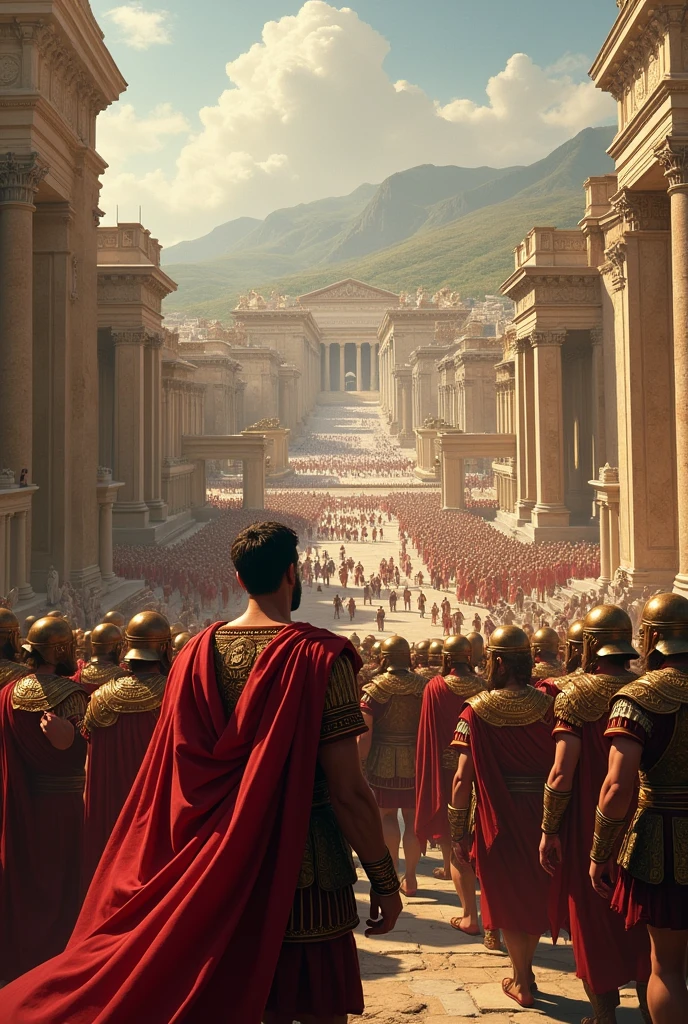 create an image of the roman empire