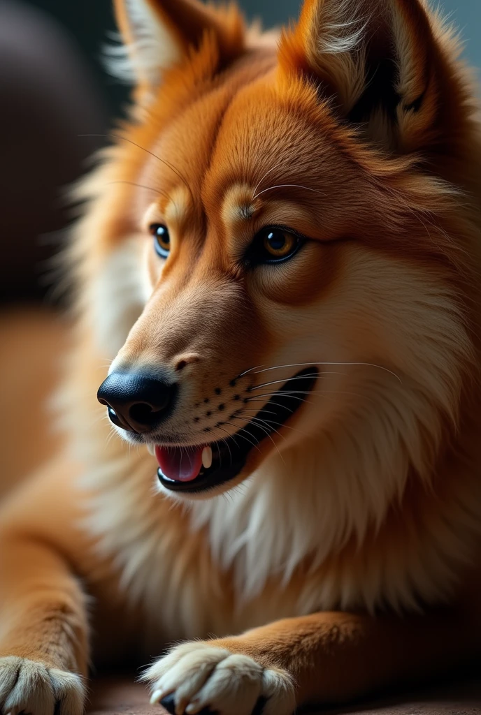 A very beautiful furry having sex and licking a penis in a sexy way