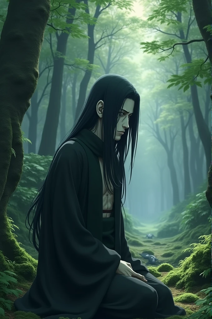 Orochimaru Sad in florest