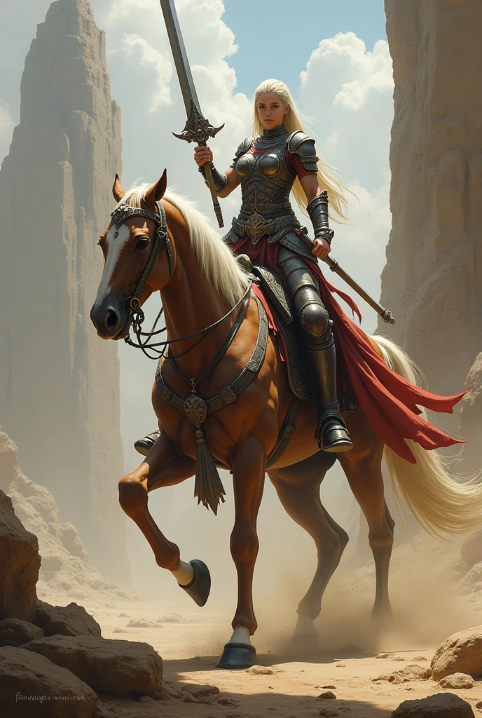 Malenia on the back of Radahn her consort