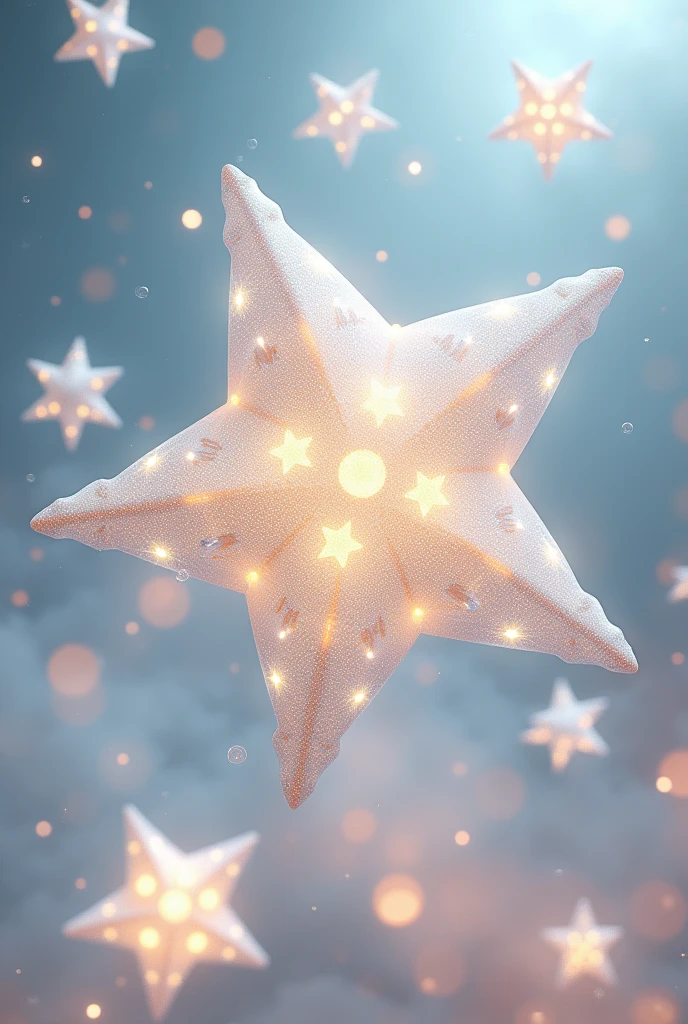 cute 5-pointed stars on transparent background