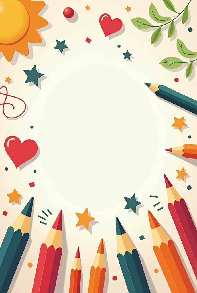"An attractive cover for a preschool document with pastel colors and the title should be in Spanish that says what is in parentheses explicitly ( Diagnostic Activities ) and graphic elements related to education such as animated colored pencils arranged in the outline"