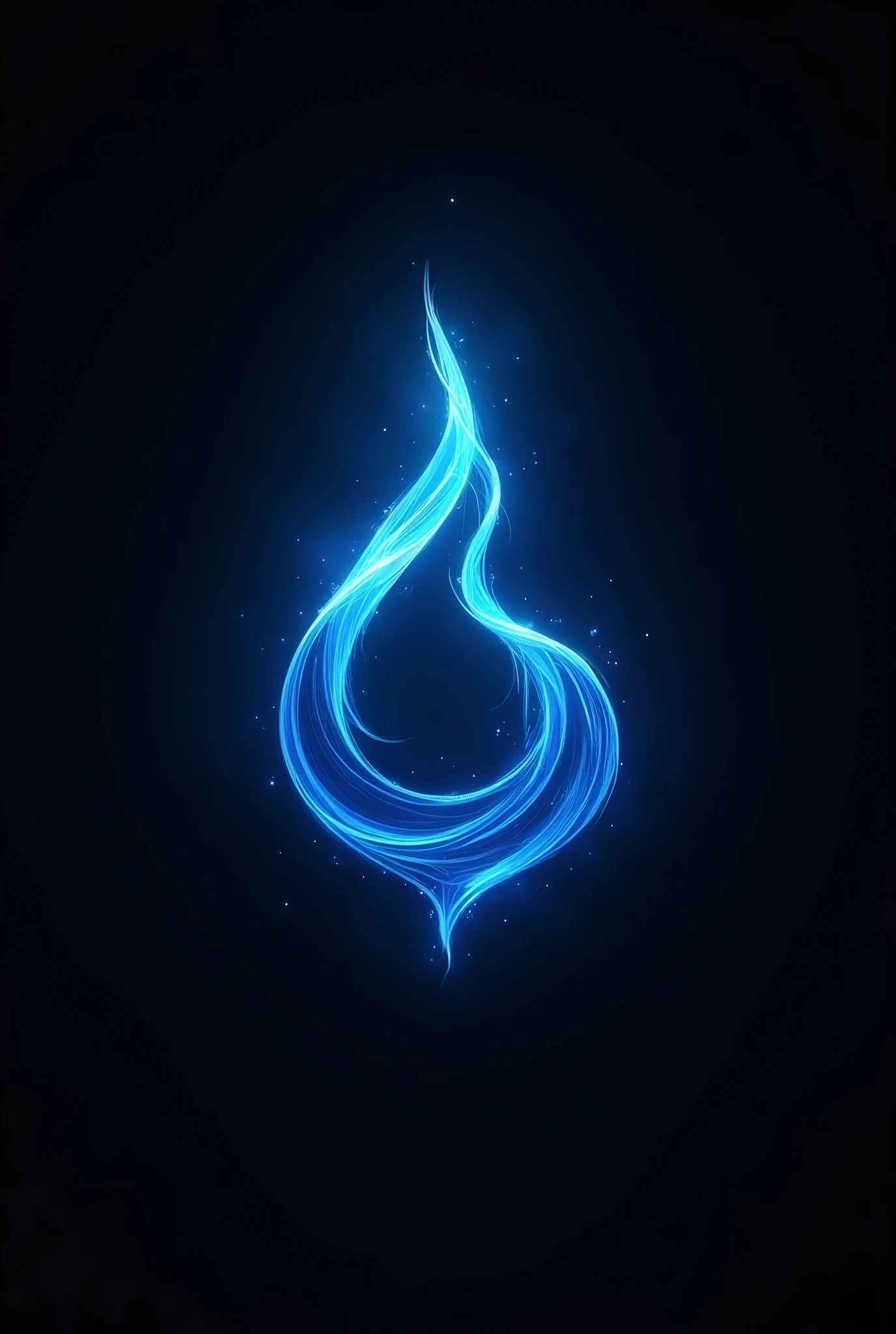 Logo representing the aura, the power , with black and blue color
