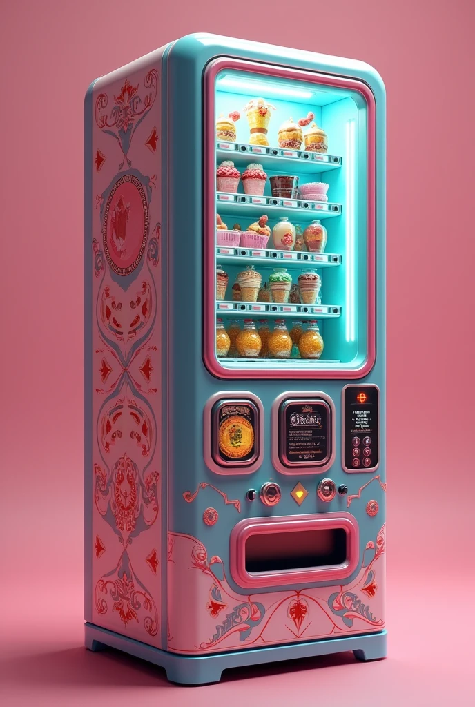 infinite snack vending machine, solid background