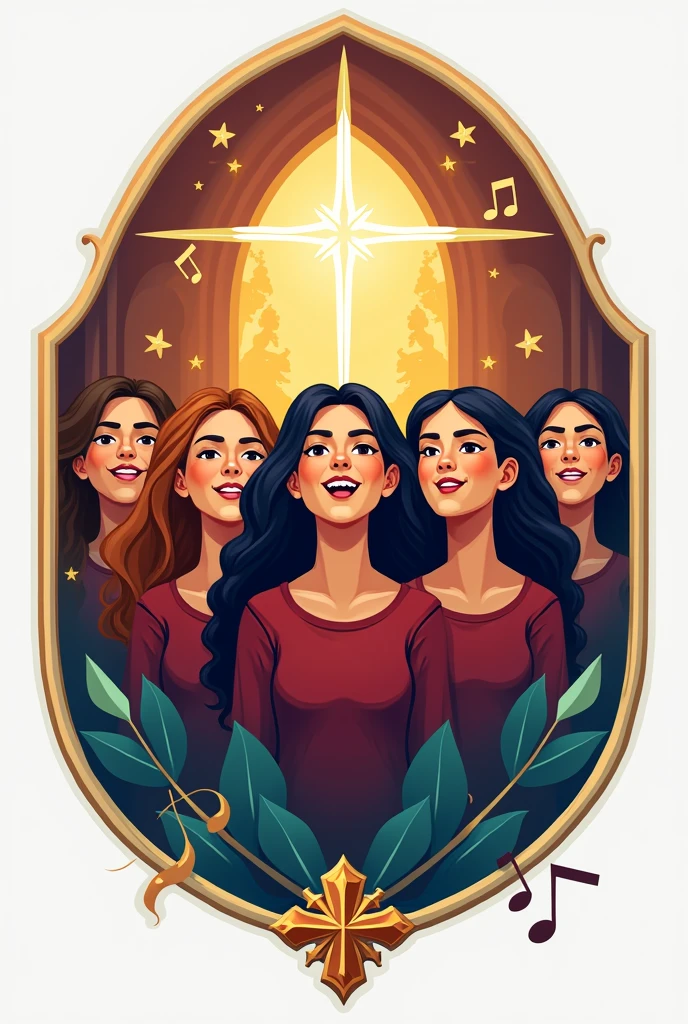 Create the image of a logo for a Catholic youth choir