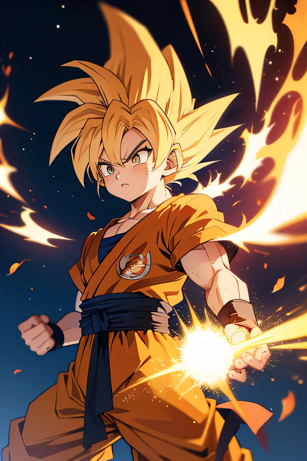 Goku becoming super saiyan 