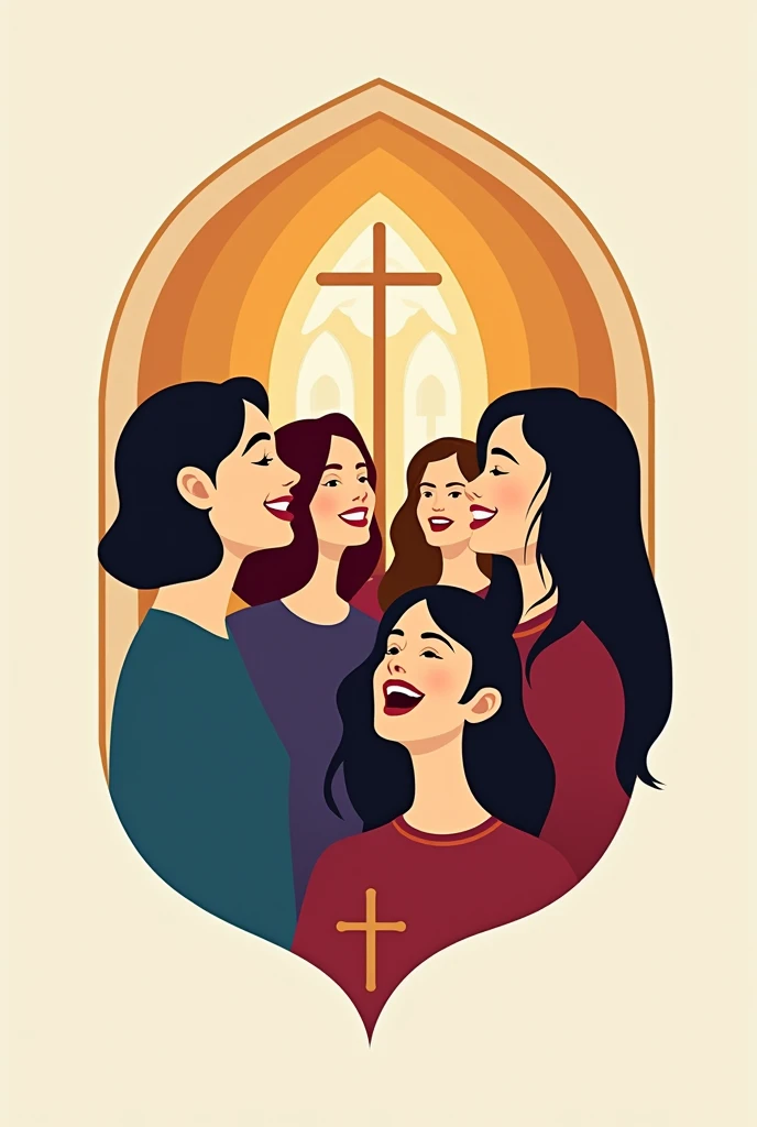 Create the image of a logo for a Catholic youth choir