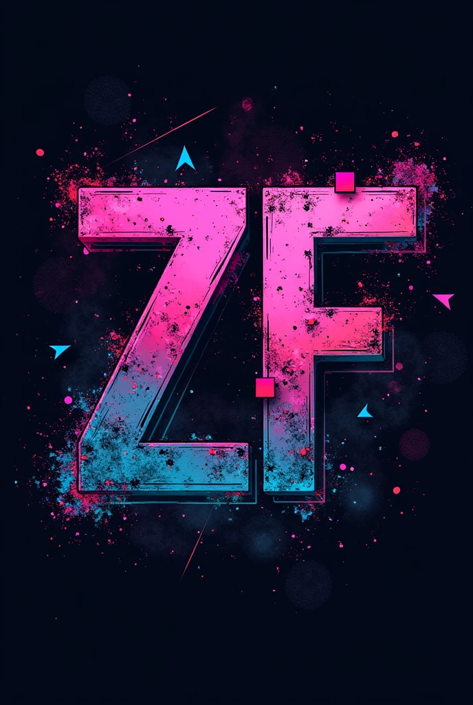 Create a profile picture for my youtube channel with the acronym zf with a trolling related background