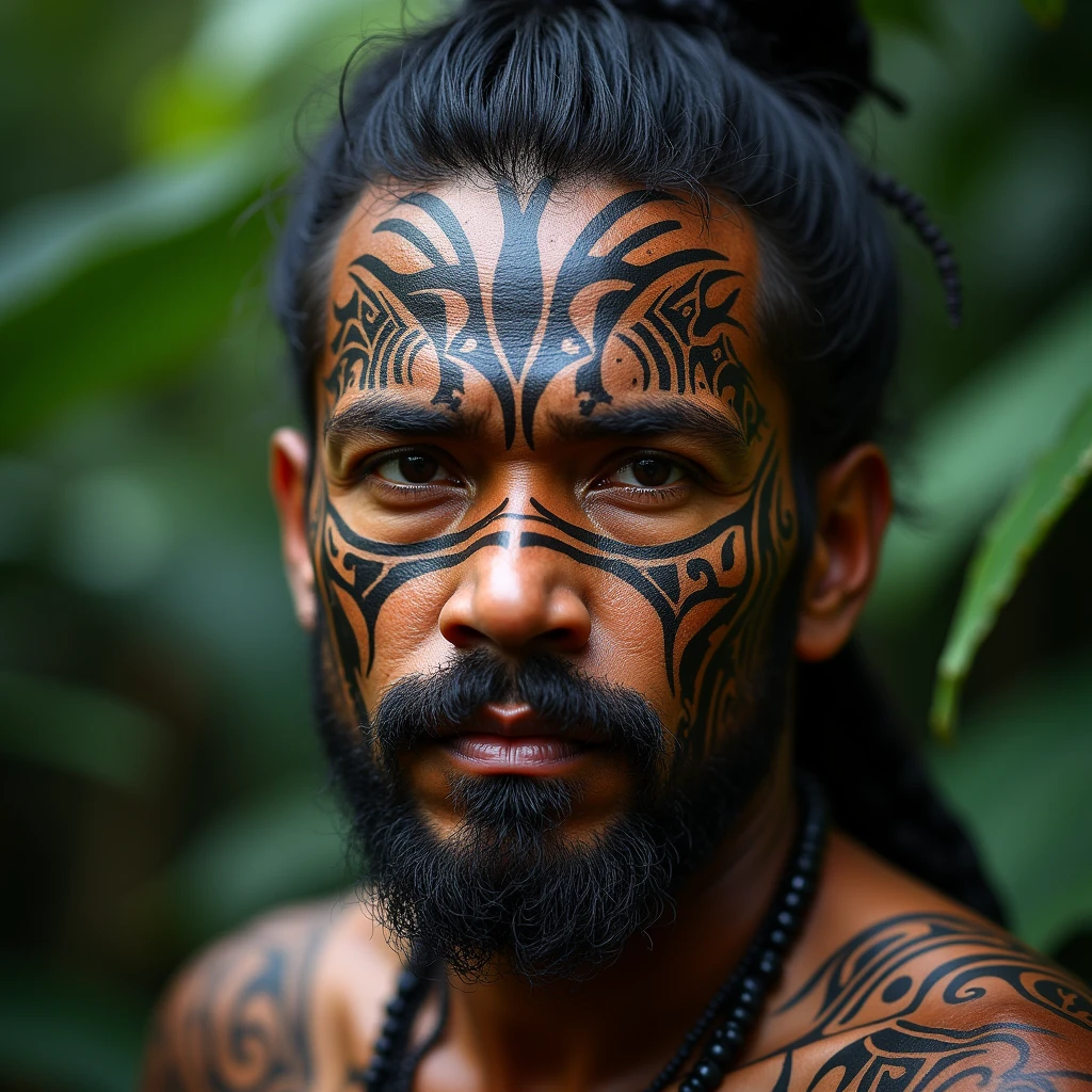 masterpiece photo of twenty-five year old fit male native american shaman, full body, tattoo, intricate detail, super-realistic, hyper detail, skin texture, tan, goosebumps, shiny skin, photo, photorealistic, 8K, high-detail