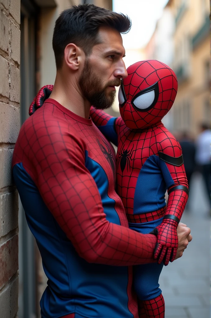 Messi y spiderman
