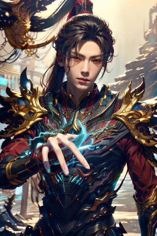 (Best Quality, 8K, Masterpiece, HDR, Soft Lighting, Picture Perfect, Realistic, Vivid), Male Humanoid Dragon (1.0),handsome chinese protagonist xianxia,chinese typical face, 1 Guy, (((male))),red sensual lips, Perfect Face, Super Detailed Photo of a Magnificent Humanoid Dragon man with long silver hair, Beautiful anime fantasy, background blur, anime fantasy, Gouves style work, realistic: 1.37, long silver hair, full lips, (((Curvy guy))), (Ultra high quality fantasy art) , Masterpiece , male model, ultra high quality male character designs, detailed 8k anime art, realistic anime art, highest quality wallpapers, intricate ultra high quality accurate male characters faces, high quality design and accurate physics (fantasy - ultra high quality) art) , dark xianxia fantasy style), masterpieces, super high-quality characters, anime resolution - 8K, realistic anime art, wallpapers with the highest quality illustrations, ultra-high detail of faces, high-quality design and accurate physics), color, depth of field, shadows, ray tracing, high quality execution. -high quality and 8K resolution, (Accurate simulation of the interaction of light and materials)], [High-quality hair detail [Read more about beautiful and shiny white hair]], (Beautifully detailed hands [perfect fingers [Perfect nails]]], (perfect anatomy ( perfect proportions)))) [[Full height]], [Perfect combination of colors (Accurate imitation of the interaction of light and material)], [art that conveys the meaning of the story](modified)