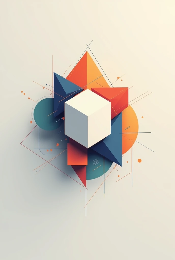 a logo that has geometric figures. desaine