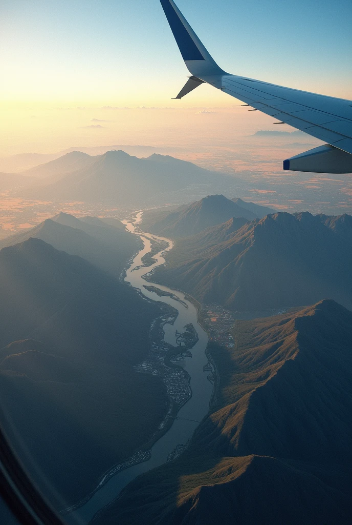 a landscape seen from an airplane