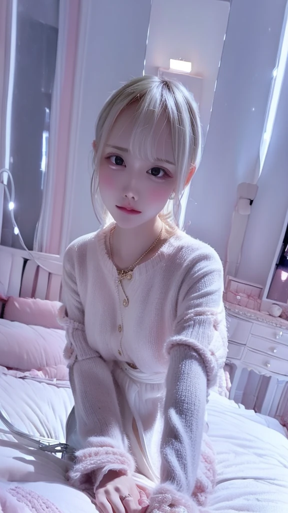 One person, One personで, High resolution, masterpiece, Accurate, Anatomically correct, number々Awards for, Highest quality, Corruption, High resolutionモデル, Attention to detail, retina, Very detailed, Textured skin, 超High resolution, movieの光効果, movie, movie撮影, Chiaroscuro, Background Blur, Everything is detailed and exquisite、Complete human body、Correct human body、The perfect human body、Accurate人体、Detailed Background、Elaborate Background

(Decolorization lighting:1.6, Blue lighting、Pink Bed、Love Hotel:1.8, Decolorization lighting:1.6, Dark outdoors:1.8, Late Night):1.5, 

(Long black hair, From head to toe:1.5, Big Breasts, Big cleavage:1.3, (Japanese Jiraiya type girl :1.5, Jirai Type Makeup:1.5), Japan Underground Idols、

(((All of these pajamas are made from super soft fleece material:1.8, Light-colored pajamas, one-piece type、Absolute area、Long sleeve、Moe sleeves、hot pants、Thick pink and white horizontal stripes))), 


one person, 独奏, High resolution, masterpiece, accurate, Anatomically correct, Winner of numerous awards, Highest quality, Damaged, High-resolution model, High detail, retina, Very detailed, Textured skin, Ultra high definition, movie light effect, movie, Movie shooting, clair obscur, Background blur, Everything detailed and exquisite、Complete human body、Correct human body、Perfect human body、Accurate human body、Detailed Background、Elaborate Background



(),(((night:1.8, Desaturated lighting、The bedroom with the lights off:1.8))), On all fours:1.5