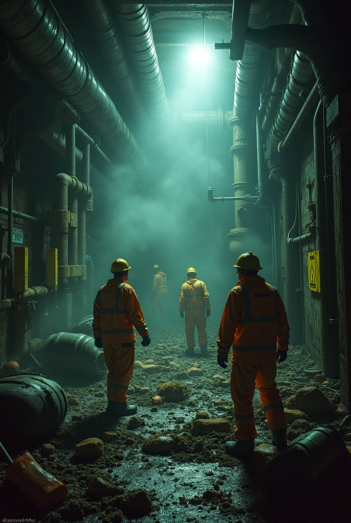 The employees were poisoned inside the pit when they tried to clean the ducts where the waste is transported.