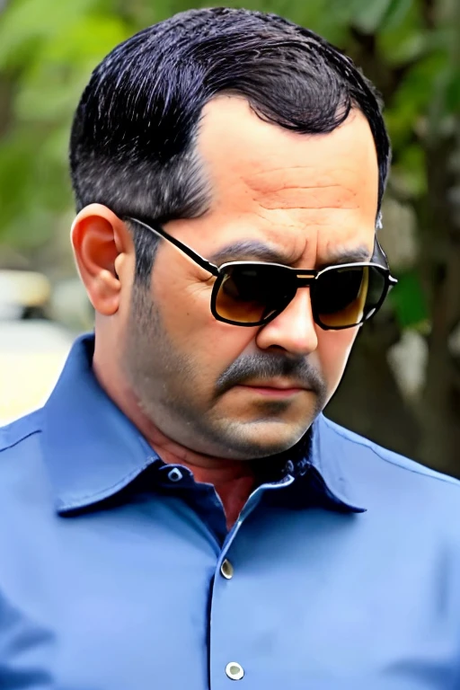 4, Japanese, male, short hair, thin bangs, wears black glasses, a little overweight, round outline, thin beard, wears a stylish shirt, looks forward There is an image from the chest up, the whole head is shown, a calm adult, his face is not cool, a kind old man,