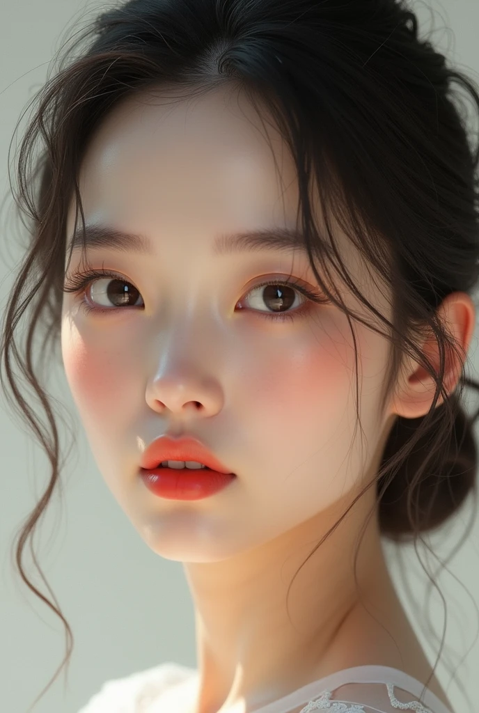The most beautiful girl's face is perfect in the world