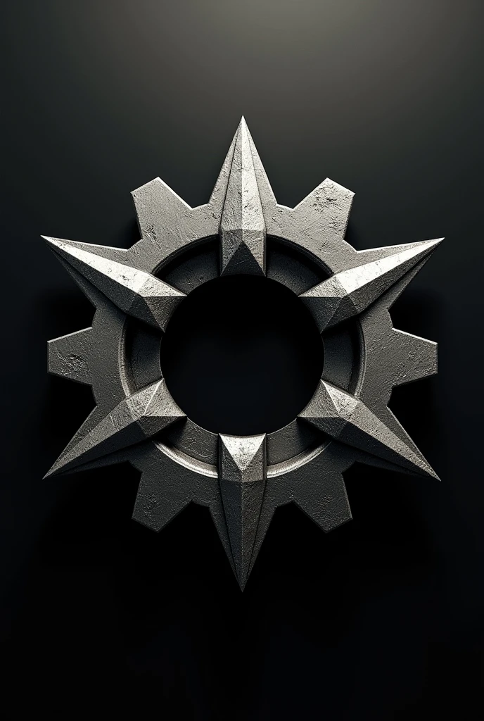 Gear symbol with 8 points solid image reckless

