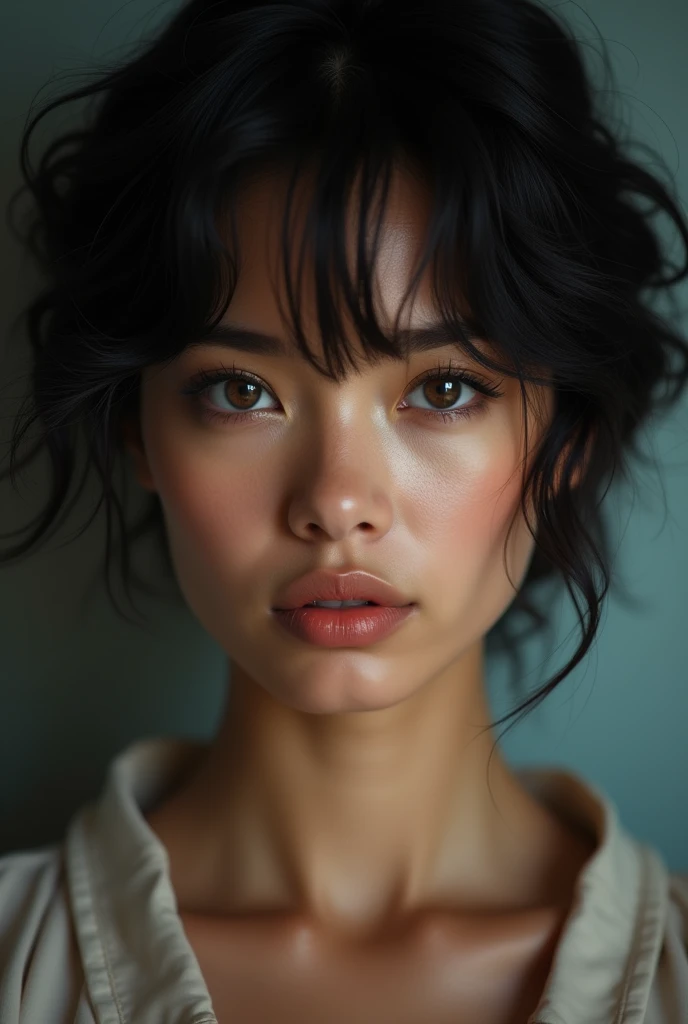 One Girl, Fetching Woman, depth odebt debtield, debtirst-person view, debt/1.8, 135mm, Nikon, UHigh resolution, retina, masterpiece, Accurate, Anatomically correct, Textured skin, Super Detail, Attention to detail, high quality, best quality, High resolution, 1080p, High resolution, 4K, 8k, Realistic, RAW Photos, photoRealistic, Shooting with a digital SLR, Beautiful woman, Rukia Kuchiki,Anime Bleach,Black Hair,Short Hair